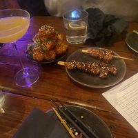 Kebabs and cauliflower   at Bonsai Plant Kitchen in Brighton