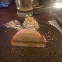 Deep fried bao bun with butterscotch sauce   at Bonsai Plant Kitchen in Brighton