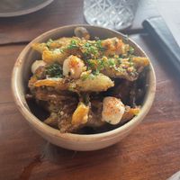 Tempura Mushrooms - super tasty  at Bonsai Plant Kitchen in Brighton