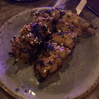 ‘Chicken’ skewers  at Bonsai Plant Kitchen in Brighton