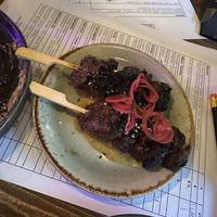 Satay skewers   at Bonsai Plant Kitchen in Brighton