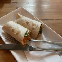Vegan sweet potato wrap  at 200 Degrees Coffee in Sheffield