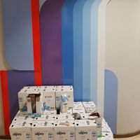 Expired soy milk  at Community Kitchen in Munich