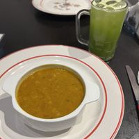 Dal soup + house lemonade   at Red Indian Chilli in Oaxaca