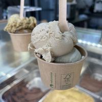 Ginger tigernut lemon milk and matcha tea  at Bodevici Bioconcept - Torrijos in Barcelona