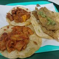 Taquitos at El Taco Loco Vegano in San Andres Cholula