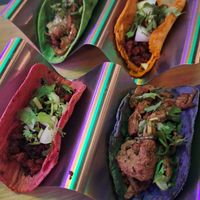 Taquitos veganos, y de colores 🌈🌮🫶🏻 at El Taco Loco Vegano in San Andres Cholula