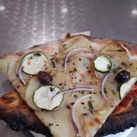 Vegan pizza bianca at Slice of Heaven in Dunedin