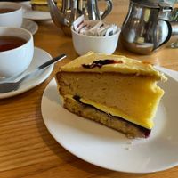 Lemon-blueberry sponge cake at The Shores in Plockton
