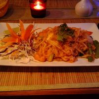 vegetable and tofu pad thai at Jasmine Thai Restaurant in Exeter