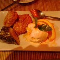 Shared desserts at Jasmine Thai Restaurant in Exeter
