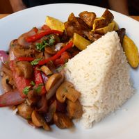 Menu setas saltadas con seitan at Asianica in Lima