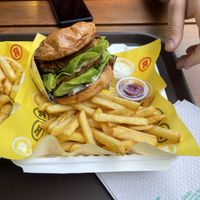 double chicken, fries with mayo and ketchup   at La ReContra in Lima