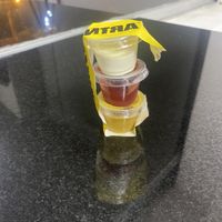 Mayo, ketchup, honey mustard (not pictured: tartar)   at La ReContra in Lima