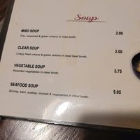 I would ask, but assume clear broth is beef. One vegan soup. at OHAYO in Webster