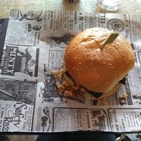 Vegetarian burger without cheese.  at Authentique Burger in Chelles