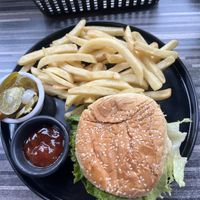 Vegan burger   at Restaurante Vegetariano Terra Nostra in Mexico City