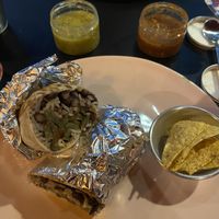 also nopalitos burrito, with two salsas   at Callejero in Porto