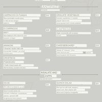 Google translated menu as of April 2022, page 1  at Pianta in Bogota