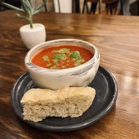 Tomato soup  at Pianta in Bogota