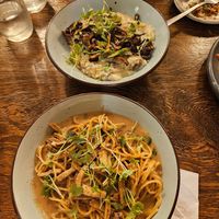 Carbonara and (just out of shot) mushroom risotto at Pianta in Bogota