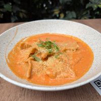 Filled pasta in a creamy tomato sauce at Pianta in Bogota