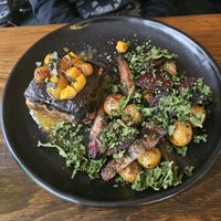 Salmon con mix de tuberculos at Pianta in Bogota