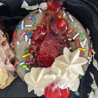 Strawberry birthday at PACT Coffee in Edmonton