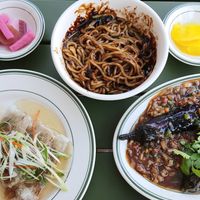 2 main dishes, 1 noodle dish plus sides at Alt.a in Seoul