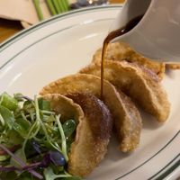 Kimchi dumplings  at Alt.a in Seoul