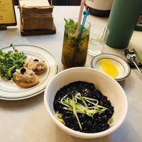 Tuna Bread (Appetizer), JjaJangMyeon & Non Alcoholic Mojito 💚  at Alt.a in Seoul