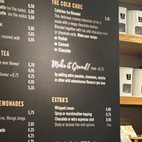 menu  at Chocolate Company Cafe in Amsterdam