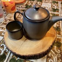 Green tea pot, 100 baht (plus 10% service charge, plus 7% VAT)  at Earth House Restaurant And Wine Bar in Bangkok