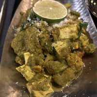 Green Goan curry with tofu   at Cardamom Black in Harrogate