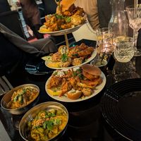 3-tier vegan platter and vegan sides at Cardamom Black in Harrogate