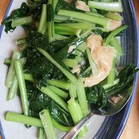 Stir-fried choi sum with bean curd sheet at Shanghai Street - 小籠館 in Melbourne