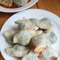 Pan-fried vegan Jiaozi at Shanghai Street - 小籠館 in Melbourne