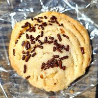 Chocolate sprinkle cookier at Casita Vegana SF in San Francisco