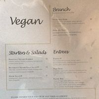 Vegan Menu for March 2024  at Scott's Seafood Roundhouse in Folsom
