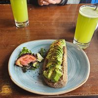 Sourdough mushroom sandwich at Cappuccino Cafe in Cusco