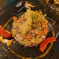 starter: delicious quinoa salad at Ylla Organic Fusion in Aguas Calientes