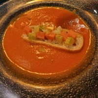 starter: tomatoe soup at Ylla Organic Fusion in Aguas Calientes