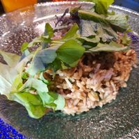 Mushroom risotto at Ylla Organic Fusion in Aguas Calientes