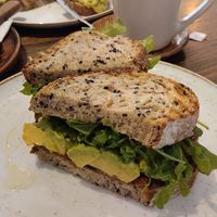 Veggie sandwich at Milenaria Café in Lima
