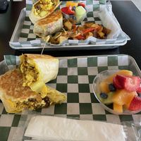 Plant based breakfast burrito, fruit cup  at CW Willis Family Farms in Vero Beach