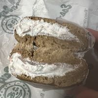 Multigrain bagel w/ veggie tofu spread  at Ess a Bagel - 3rd Ave in New York City