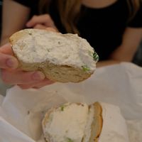 Bagel held by Free Bird at Ess a Bagel - 3rd Ave in New York City
