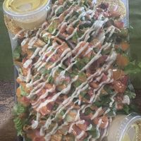 Loaded nachos  at Royal Health World Retail & Cafe in Atlanta
