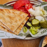 Fokaccio and vegetables at Smokvica - Molerova in Belgrade