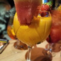 freshly mixed juice with citrus and carrots at Select Caffe in Kriva Palanka